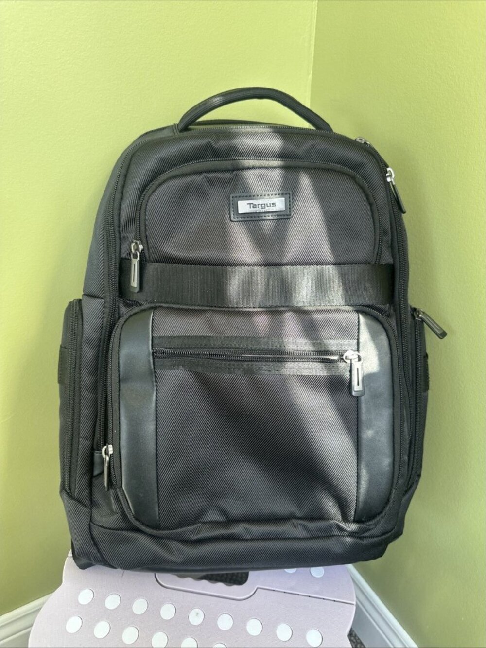 Targus Black Laptop Backpack Travel Work School Multi Compartment Bag